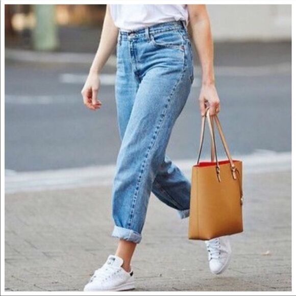 VINTAGE SIZE 10 LONG LEE MOM JEANS - Picture 1 of 8